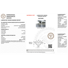 Cargar imagen en el visor de la galería, Anillo de compromiso con diamante central 0.22 CT Lab
