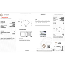 Cargar imagen en el visor de la galería, Anillo de compromiso con diamante central princess 1.22 CT Lab
