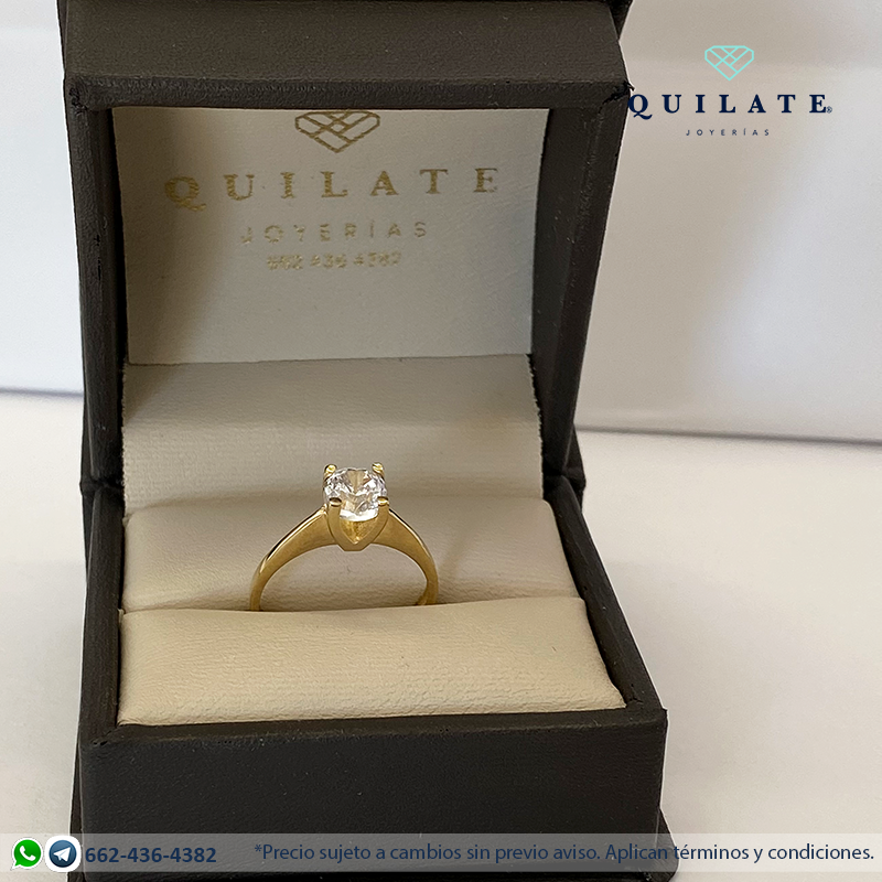 Anillo de compromiso montura alta