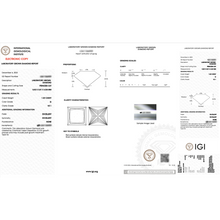 Cargar imagen en el visor de la galería, Anillo de compromiso con diamante central princess 1.22 CT Lab
