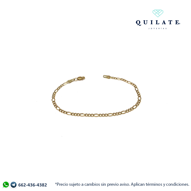 Pulsera figaro 3x1; 19cm - 3.0mm