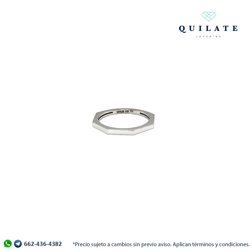 Anillo casual oro blanco